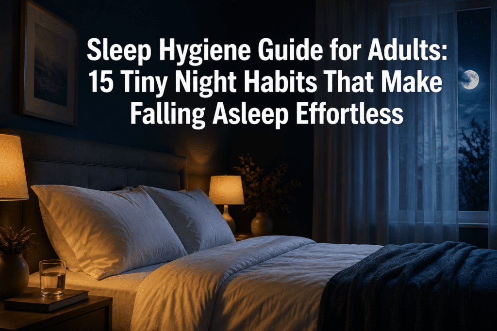 Sleep Hygiene Guide for Adults: 15 Tiny Night Habits That Make Falling Asleep Effortless