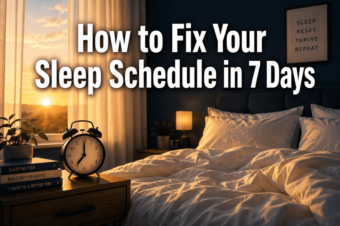 How to Fix Your Sleep Schedule in 7 Days (Step-by-Step)
