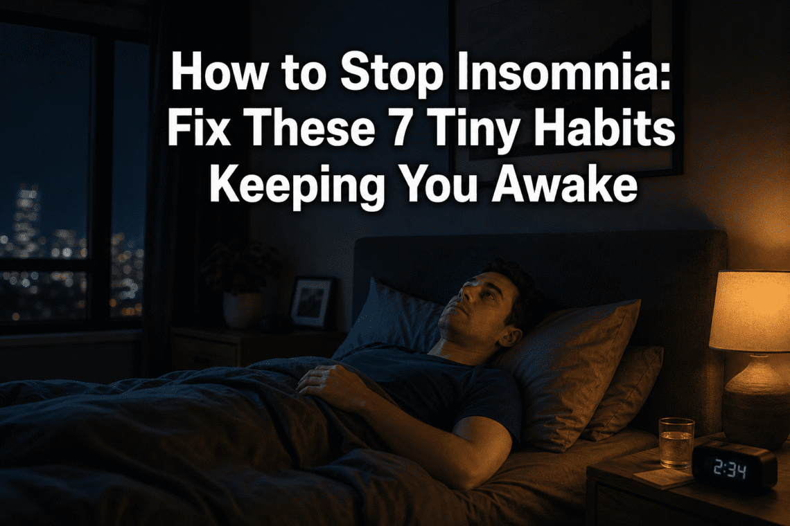 How to Stop Insomnia by Fixing the 7 Tiny Habits That Keep You Awake