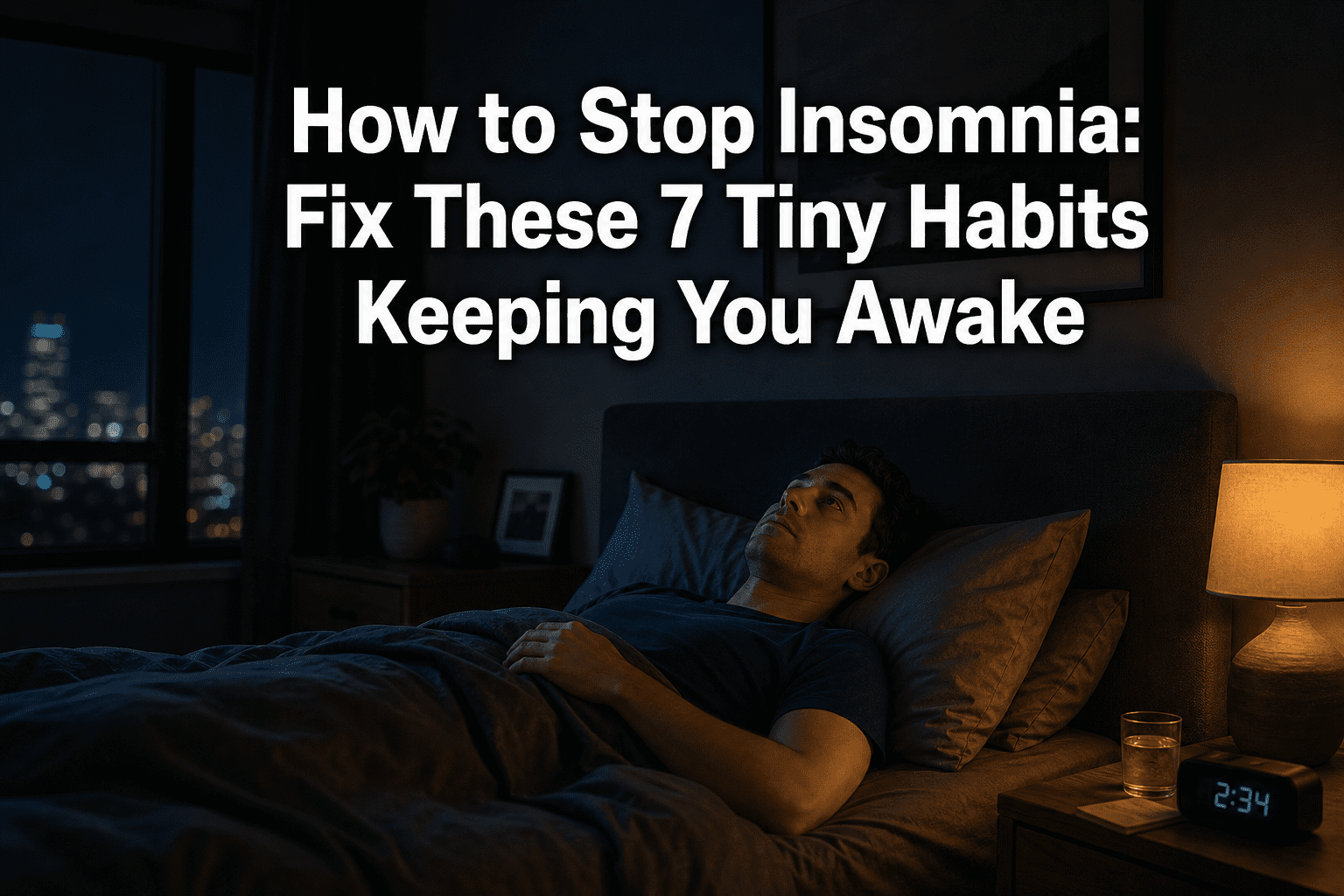 How to Stop Insomnia by Fixing the 7 Tiny Habits That Keep You Awake