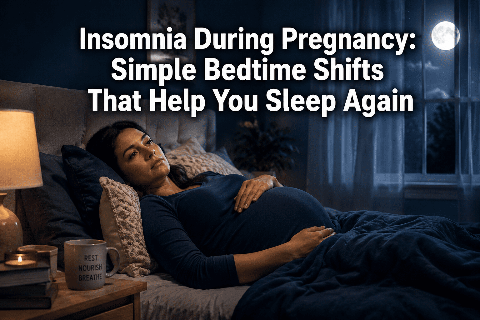 Find practical tips and natural ways to manage insomnia in pregnancy, pregnancy sleep problems, and sleepless nights while expecting. Explore bedtime routines, sleep positions, relaxation techniques, third trimester sleep tips, pregnancy fatigue, nighttime anxiety, and safe sleep habits. Perfect for moms-to-be looking for pregnancy sleep relief, better rest, and realistic solutions for every trimester. 🤰💤