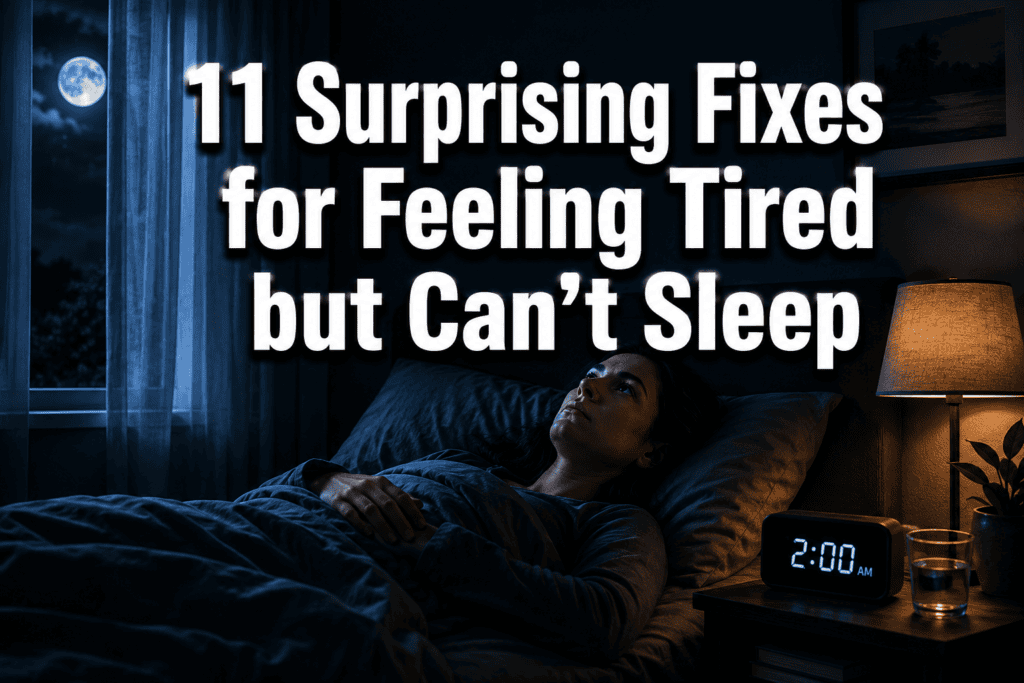 11 Surprising Fixes for Feeling Tired but Can't Sleep at Night - Backed by Sleep Science